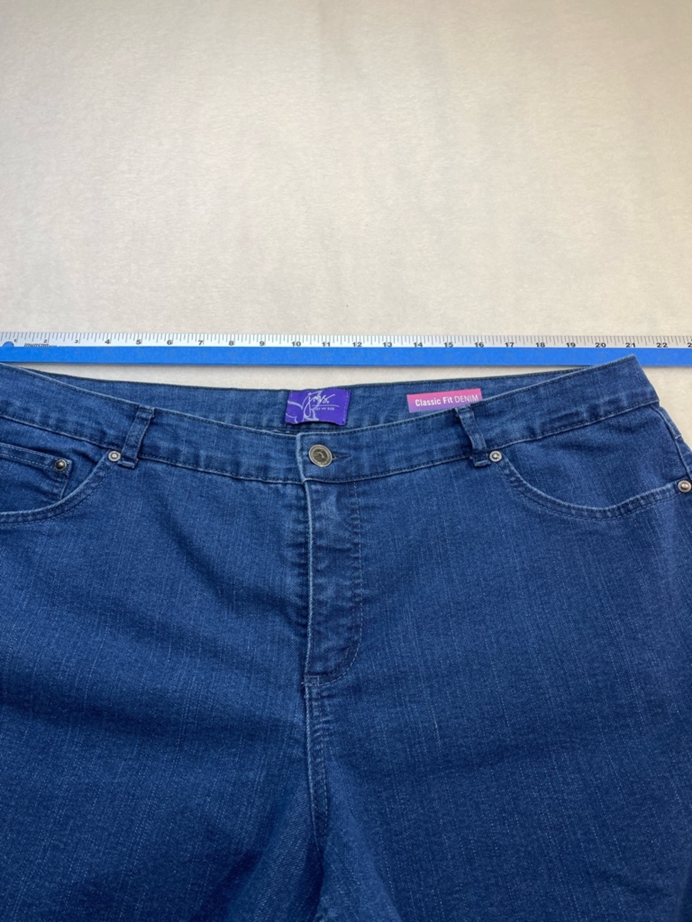 Just My Size WOMENS SIZE 24W CLASSIC FIT Indigo Relaxed Straight Jeans - Picture 8 of 10